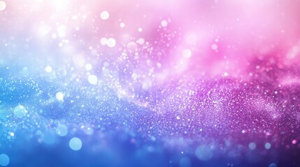 Glowing Pink Blue Purple Gradient Background With Bokeh Lights