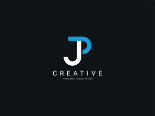 jp modern letter logo