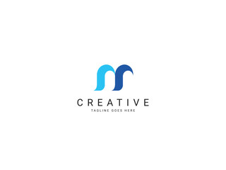 m modern letter logo