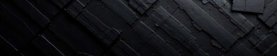 Obraz premium Diagonal lines etched on deep black, textured surface , sophisticated, contemporary, art background