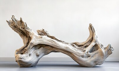 Driftwood texture, grayish brown with sun-bleached effect, natural coastal weathering, high resolution detail.