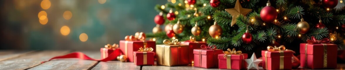 A large Christmas tree constructed entirely of neatly arranged gift boxes , triangle, gifts