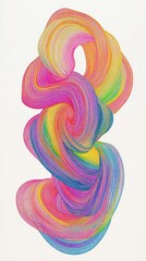 A vibrant, swirling abstract design featuring a blend of pastel colors.