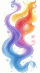 Obraz premium A colorful abstract design featuring flowing shapes and gradients in vibrant hues.