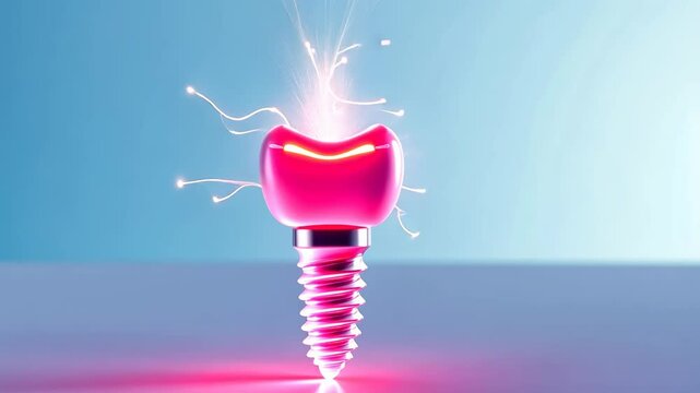 Implantation, dental procedure, tooth stability. Oral health. Gums integrate artificial root. Enamel strength protects against decay. Jaw alignment ensures proper chewing.