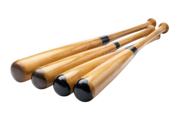 Wooden Baseball Bats isolated on transparent background