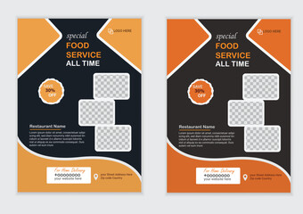 Creative Food & Resturant Flyer A4 Design templates