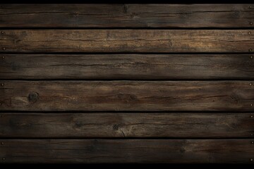 Obraz premium Dark brown weathered wooden planks background.