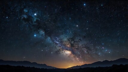 Fototapeta premium Celestial tapestry of high sky