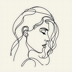 High-Contrast Woman Profile