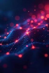 Abstract network, glowing digital connections, futuristic, abstract