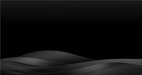 Simple black gradient abstract background for product or text backdrop design