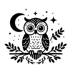 Fototapeta premium owl on branch