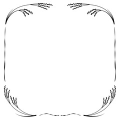 Obraz premium 稲穂のリース型装飾フレーム