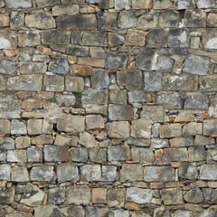 Ancient Medieval Stone Wall Texture – Weathered and Timeless - Seamless - Tiled texture