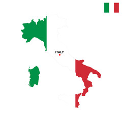 Fototapeta premium Italy country map vector isolated on transparent background