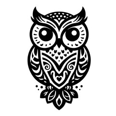 Fototapeta premium owl on white background