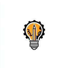 Creative Idea, Engineering Design, Business Concept, Logo for Innovation