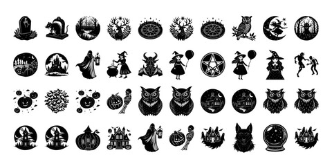 black remove background halloween icon design 