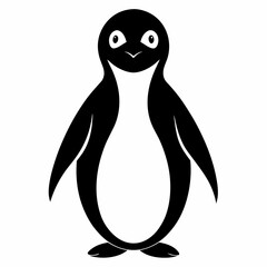 Black Penguin Icon Illustration