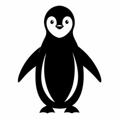 Black Penguin Icon Illustration