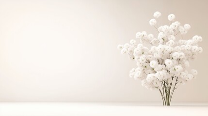 Elegant minimalist white floral arrangement