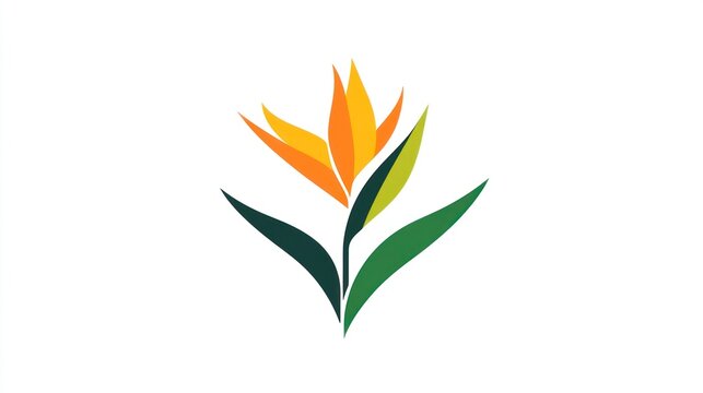 Tropical flower graphic design, abstract illustration, plant art, minimalist floral image, stock photography, perfect for branding or social media use