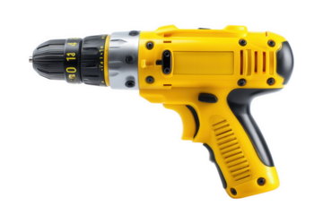 Yellow And Black Drill On Transparent Background