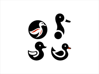 Simple, stylized logo of three ducks logo in various colors.