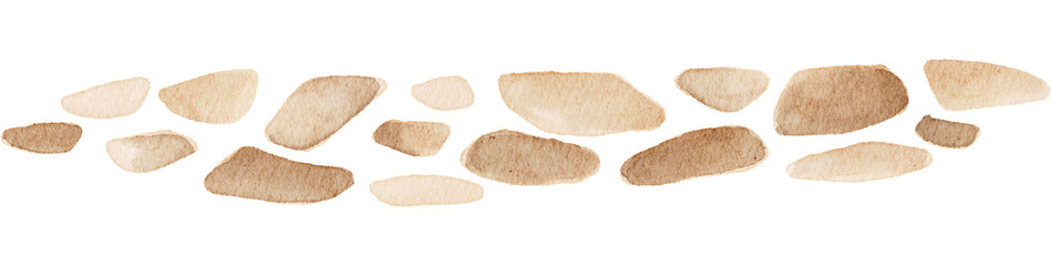 Stone path watercolor illustration	
