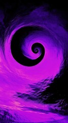 A swirling purple vortex with a glossy texture, evoking a sense of depth and mystery.