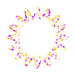 ステンドグラス風吹き出し　三角形模様　丸みのあるギザギザした形