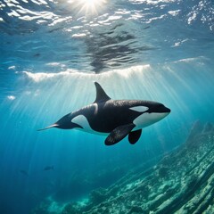 Obraz premium killer whale in the sea