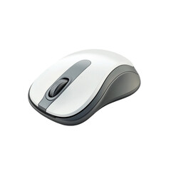 Wireless computer mouse white and gray design ergonomic shape