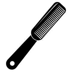 Barber element isolated hair parting tool on white background
