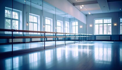 陽光が差し込む静かなバレエスタジオ5