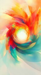 Obraz premium A vibrant swirl of colors creating an abstract, dynamic visual effect.