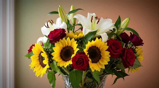Flower Bouquet Blooming in Vase &ndash; Home Decor Time-Lapse