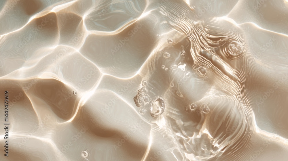 Aufkleber Embrace the essence of summer with this abstract background featuring fluid movements and soft ripples. The gentle water patterns create a calming, serene atmosphere perfect for seasonal themes