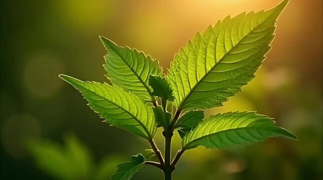 Leaves Turning Toward Light Source &ndash; Phototropism in Action