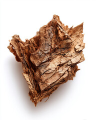 A piece of wood with a rough texture and a brown color