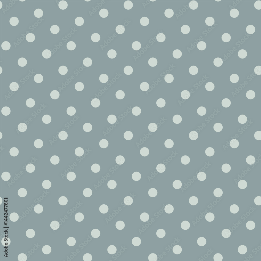 Poster retro polka dot vector seamless pattern with light dots on green background. dotted design for stati