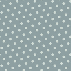 Retro polka dot vector Seamless pattern with light Dots on green background. Dotted design for stationery, fabric, gift wrap, nursery, wrapping paper, packaging, textile 
