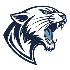 Obraz premium Roaring Wild Cat Head Graphic