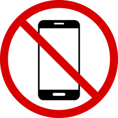 No phone icon set. Warning sign no phone. Turn off phone icon symbol