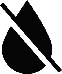 No water icon. Prohibition sign. indicating non potable water. Liquids are prohibited. waterproof warning icons
