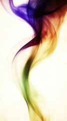 Obraz premium Abstract swirling smoke in vibrant colors creating a serene visual effect.