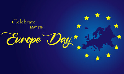 Vector illustration of Europe Day.Victory in Europe Day.Annual public holiday in May