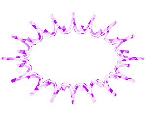 ステンドグラス風吹き出し　三角形模様　細長いギザギザした形