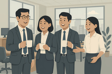 Lunch break in the office